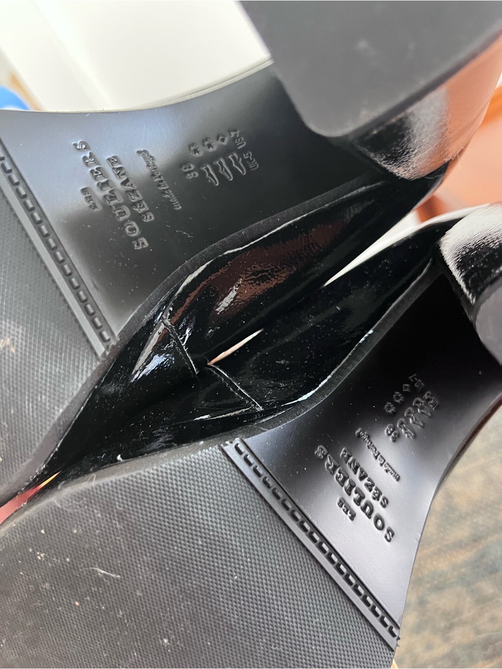 Sezane Georgia High Mary Jane Heels - Black Patent - size 38 U.S. 7 - Picture 5 of 7